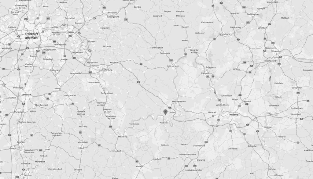 Kartenansicht mit Markierung des Standorts von Tischer Freizeitfahrzeuge im nordbayerischen Kreuzwertheim.